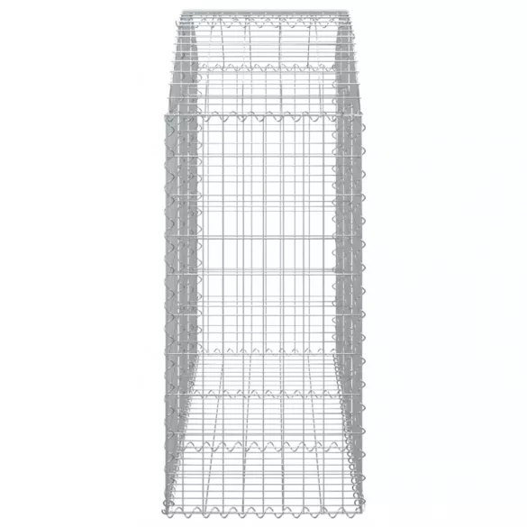 íves horganyzott vas gabion kosár 150x50x100/120 cm