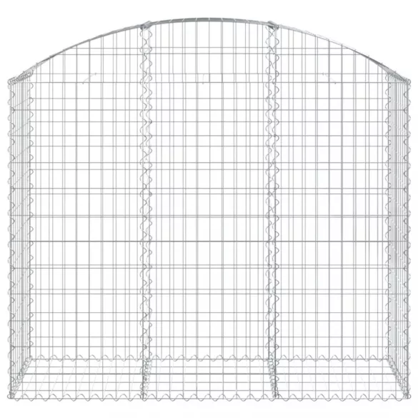 íves horganyzott vas gabion kosár 150x50x120/140 cm
