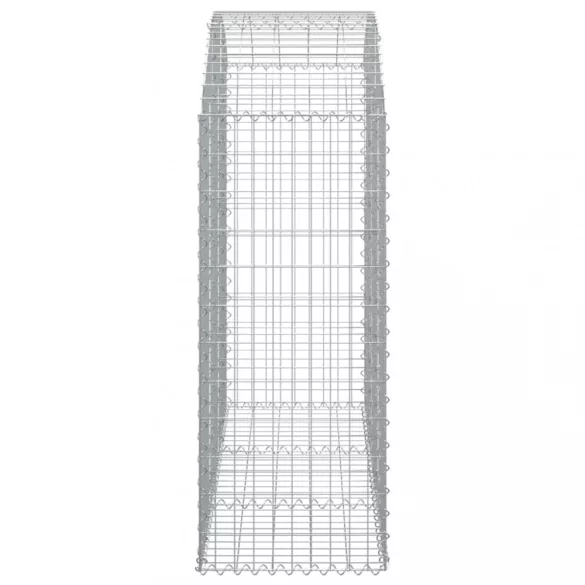 íves horganyzott vas gabion kosár 150x50x120/140 cm