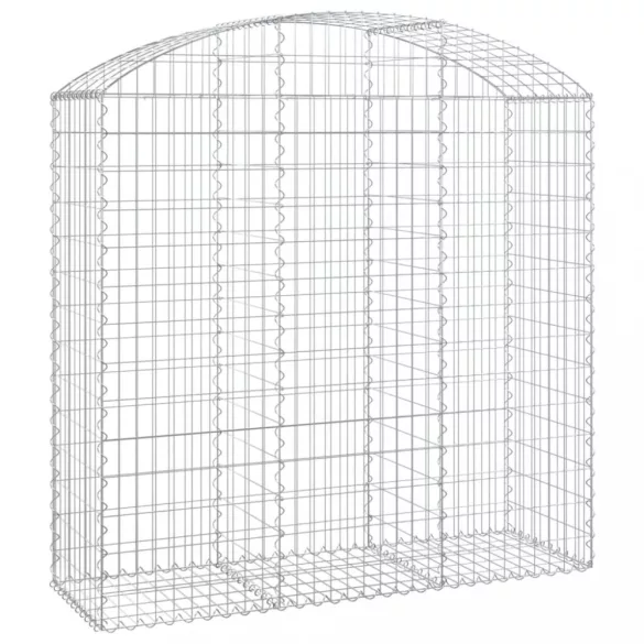 íves horganyzott vas gabion kosár 150x50x140/160 cm