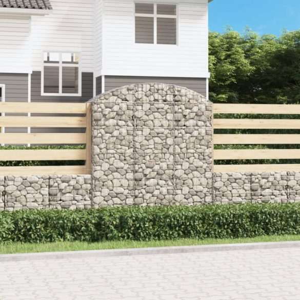 íves horganyzott vas gabion kosár 150x50x160/180 cm