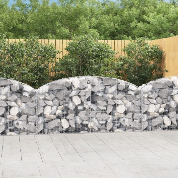 íves horganyzott vas gabion kosár 200x30x80/100 cm