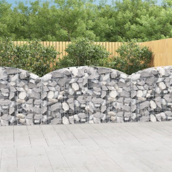 íves horganyzott vas gabion kosár 200x30x100/120 cm