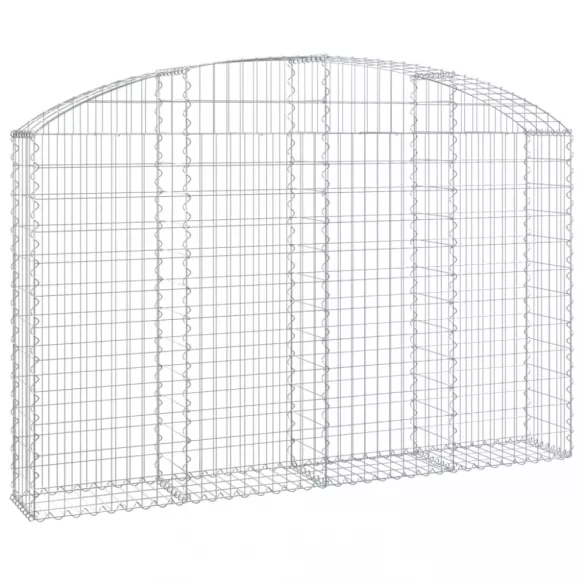 íves horganyzott vas gabion kosár 200x30x120/140 cm