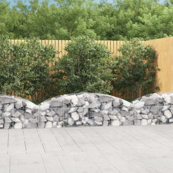 íves horganyzott vas gabion kosár 200x50x40/60 cm