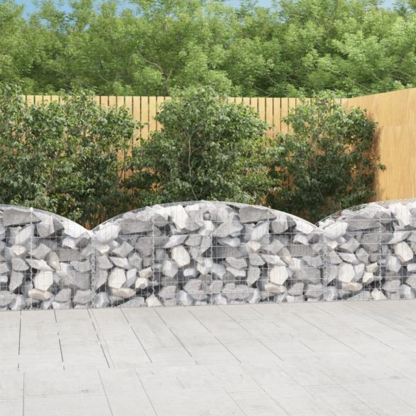 íves horganyzott vas gabion kosár 200x50x60/80 cm