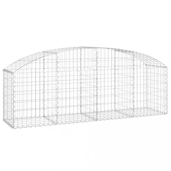 íves horganyzott vas gabion kosár 200x50x60/80 cm