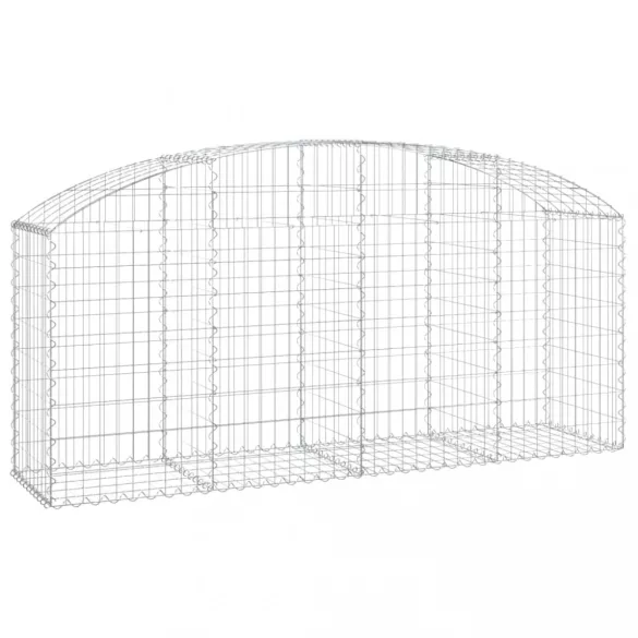 íves horganyzott vas gabion kosár 200x50x80/100 cm