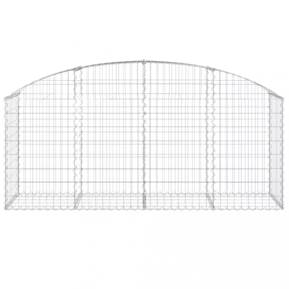 íves horganyzott vas gabion kosár 200x50x80/100 cm