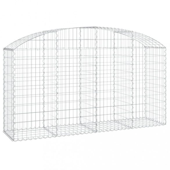 íves horganyzott vas gabion kosár 200x50x100/120 cm