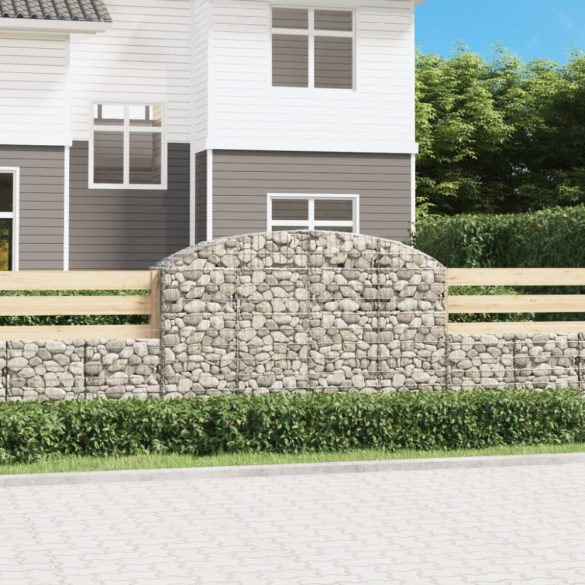 íves horganyzott vas gabion kosár 200x50x120/140 cm