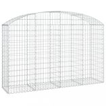 íves horganyzott vas gabion kosár 200x50x120/140 cm