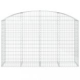 íves horganyzott vas gabion kosár 200x50x120/140 cm