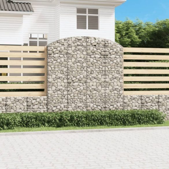 íves horganyzott vas gabion kosár 200x50x200/220 cm