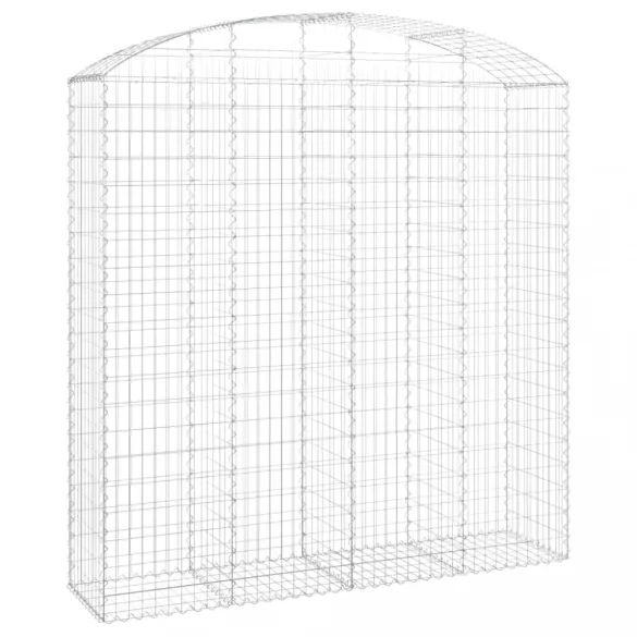 íves horganyzott vas gabion kosár 200x50x200/220 cm