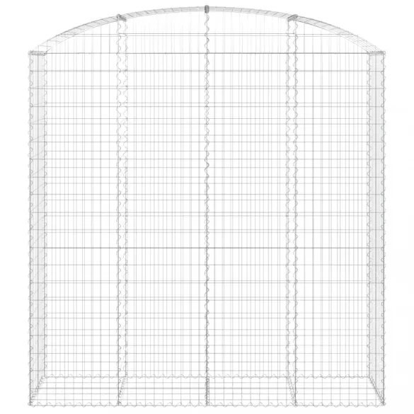 íves horganyzott vas gabion kosár 200x50x200/220 cm