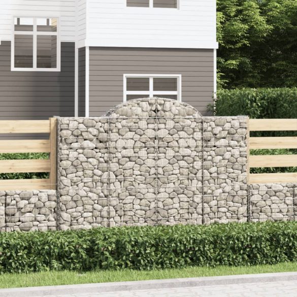 íves horganyzott vas gabion kosár 200x30x140/160 cm