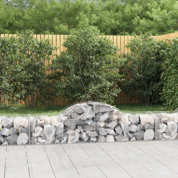 íves horganyzott vas gabion kosár 200x50x40/60 cm