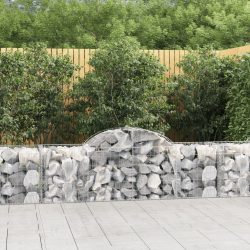 íves horganyzott vas gabion kosár 200x50x60/80 cm