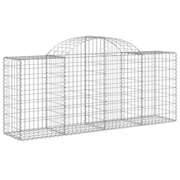 íves horganyzott vas gabion kosár 200x50x80/100 cm