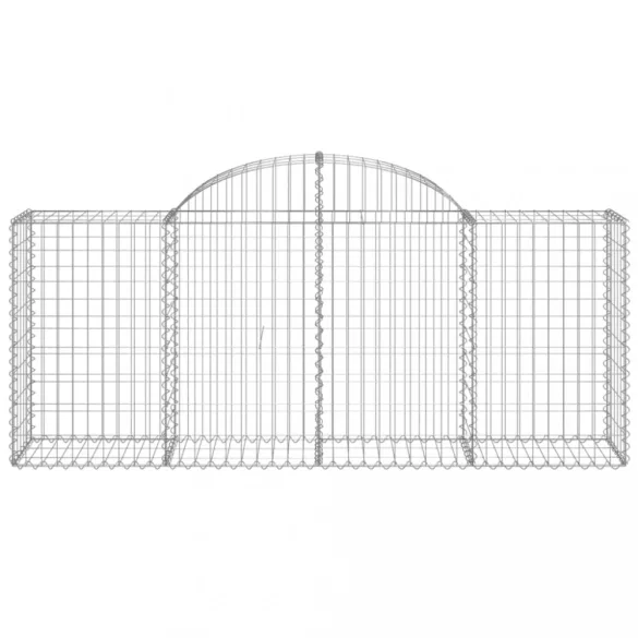 íves horganyzott vas gabion kosár 200x50x80/100 cm