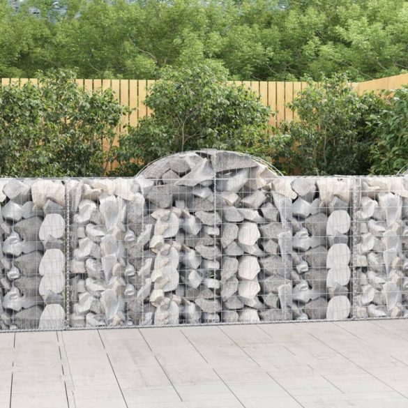 íves horganyzott vas gabion kosár 200x50x100/120 cm