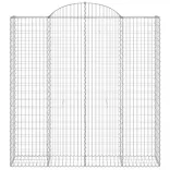 íves horganyzott vas gabion kosár 200x50x200/220 cm