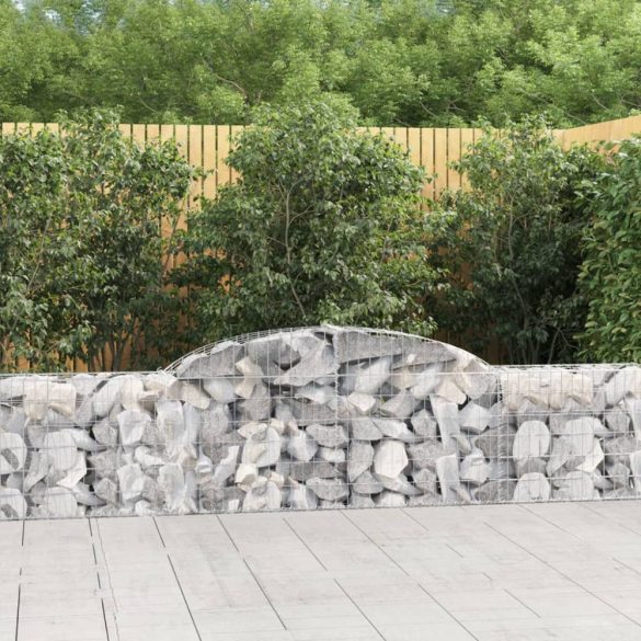 íves horganyzott vas gabion kosár 300 x 30 x 60/80 cm