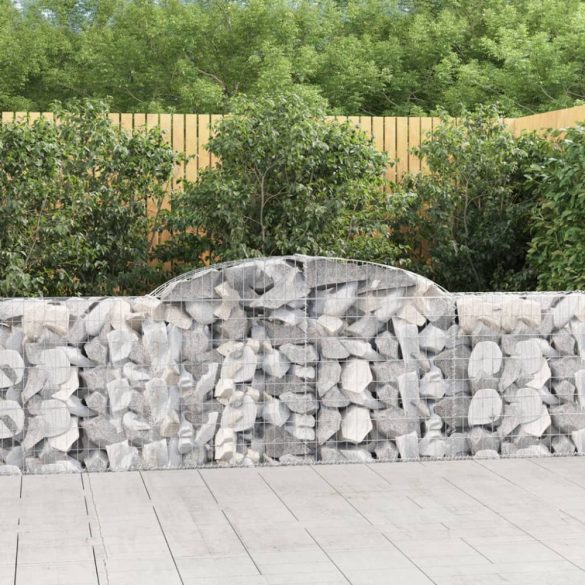 íves horganyzott vas gabion kosár 300 x 30 x 80/100 cm