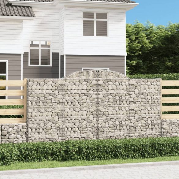 íves horganyzott vas gabion kosár 300 x 30 x 160/180 cm