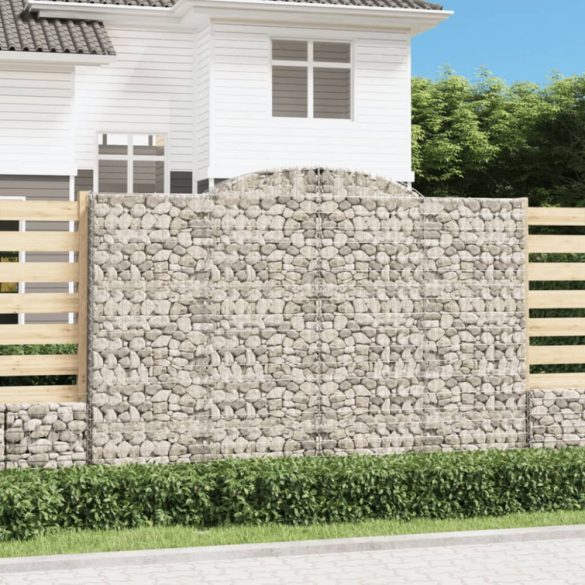 íves horganyzott vas gabion kosár 300 x 30 x 200/220 cm