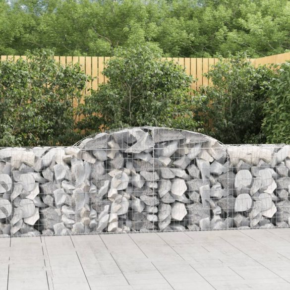 íves horganyzott vas gabion kosár 300 x 50 x 80/100 cm