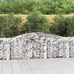 íves horganyzott vas gabion kosár 400x30x80/100 cm