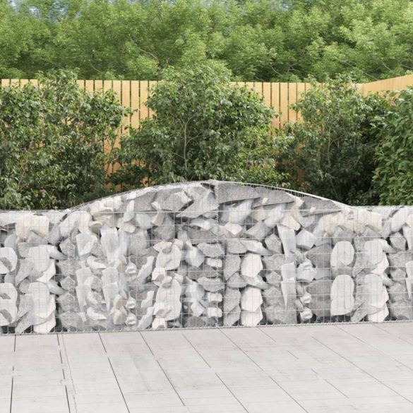 íves horganyzott vas gabion kosár 400x30x100/120 cm