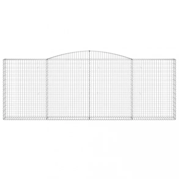 íves horganyzott vas gabion kosár 400x30x140/160 cm
