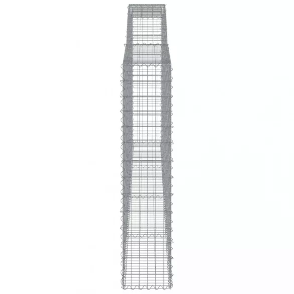 íves horganyzott vas gabion kosár 400x30x140/160 cm