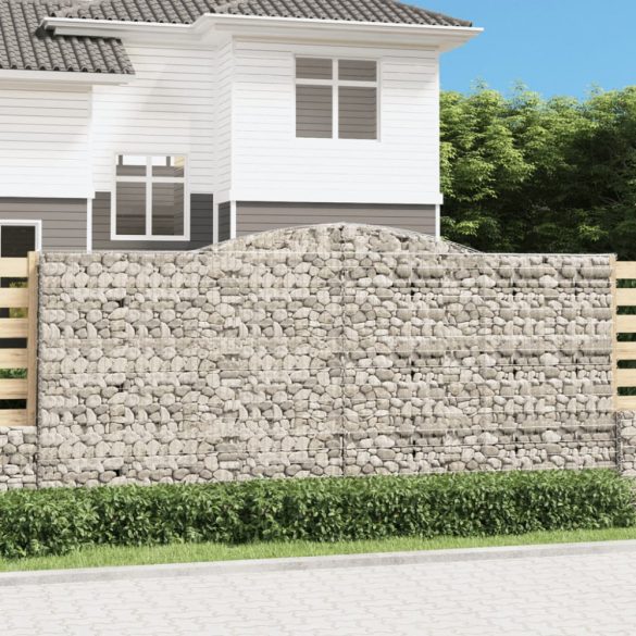 íves horganyzott vas gabion kosár 400x30x180/200 cm