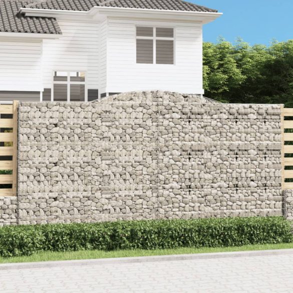 íves horganyzott vas gabion kosár 400x30x200/220 cm