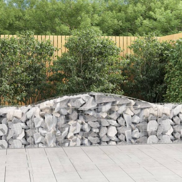 íves horganyzott vas gabion kosár 400x50x60/80 cm