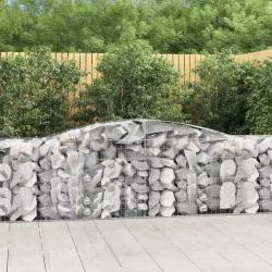 íves horganyzott vas gabion kosár 400x50x80/100 cm