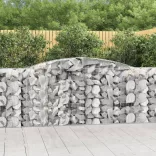 íves horganyzott vas gabion kosár 400x50x100/120 cm