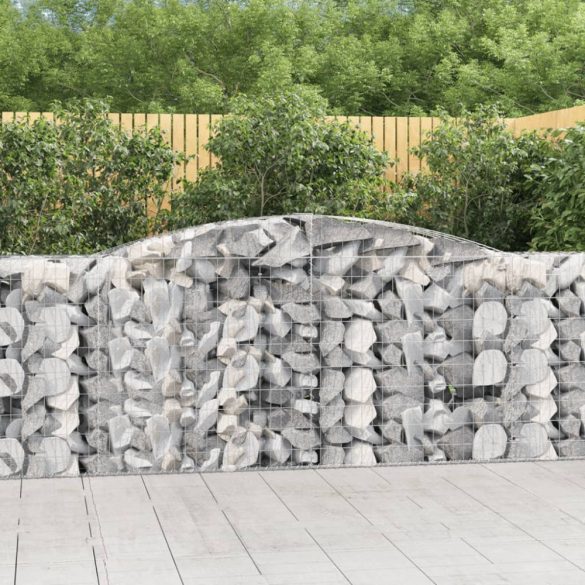 íves horganyzott vas gabion kosár 400x50x100/120 cm