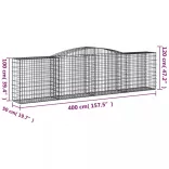 íves horganyzott vas gabion kosár 400x50x100/120 cm