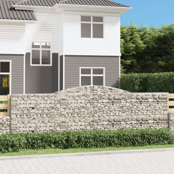 íves horganyzott vas gabion kosár 400x50x120/140 cm