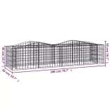 íves horganyzott vas gabion magaságyás 200x50x50 cm