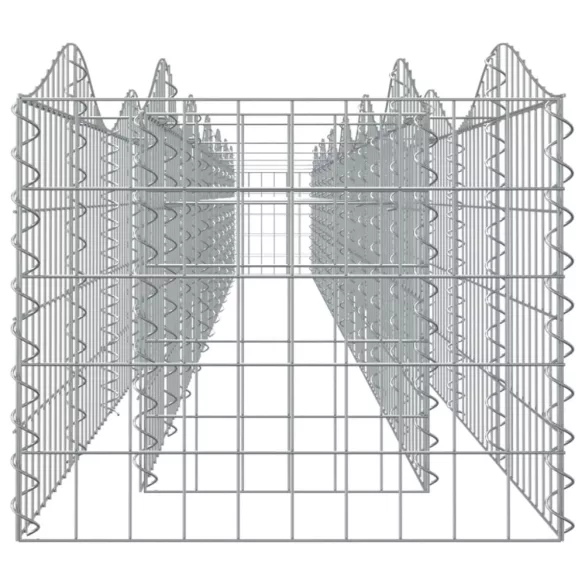 íves horganyzott vas gabion magaságyás 600x50x50 cm