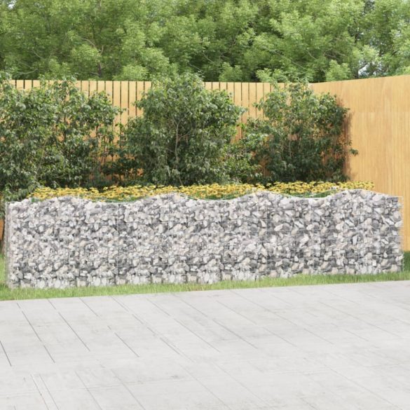 íves horganyzott vas gabion magaságyás 400x50x100 cm