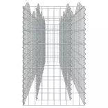íves horganyzott vas gabion magaságyás 400x50x100 cm