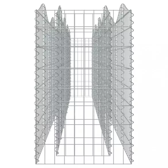 íves horganyzott vas gabion magaságyás 400x50x100 cm