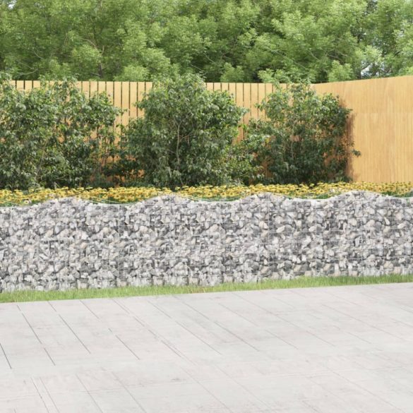 íves horganyzott vas gabion magaságyás 600 x 50 x 100 cm